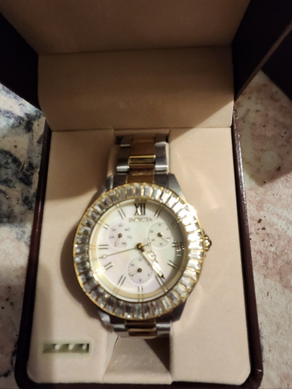 Invicta Womens Gold And Silver Watch